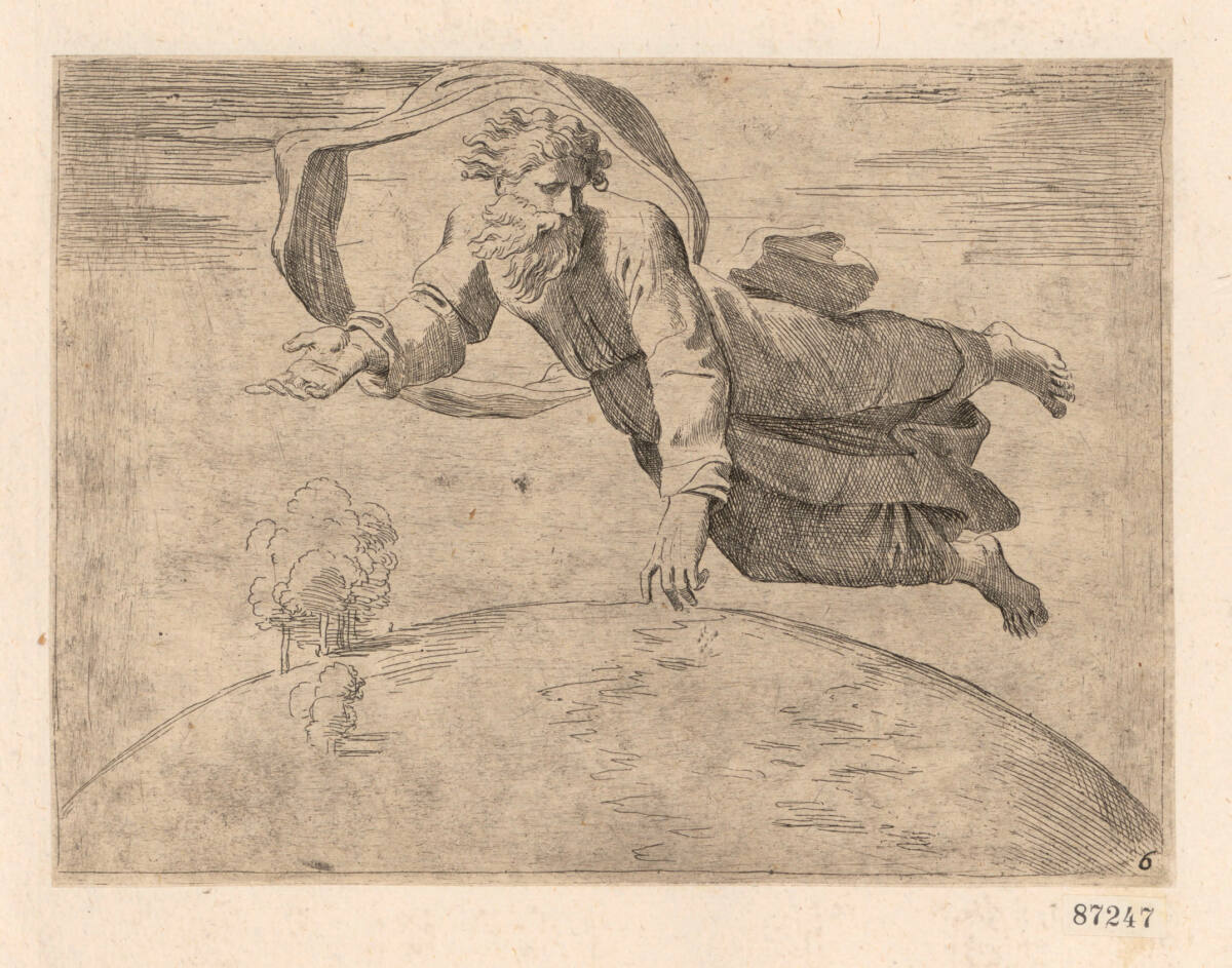 Gott scheidet Wasser und Erde, Raphael, 1607