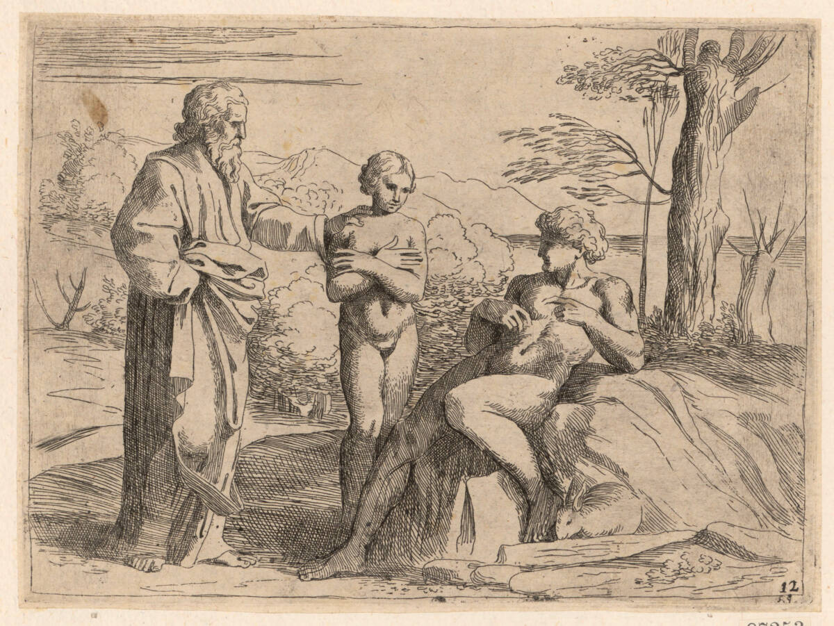 Erschaffung von Adam und Eva, Giovanni Lanfranco, 1607