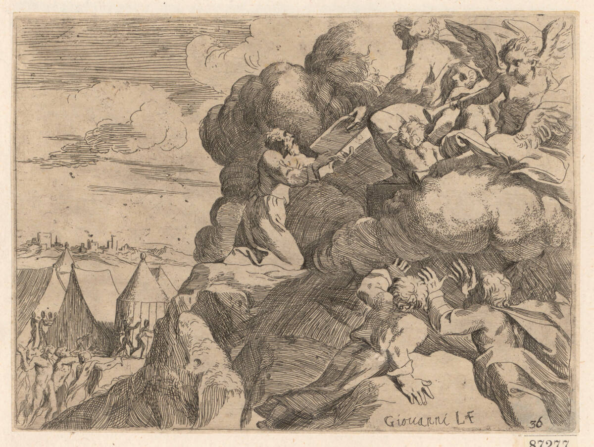 Moses empfängt die Gesetzestafeln, Raphael, 1607