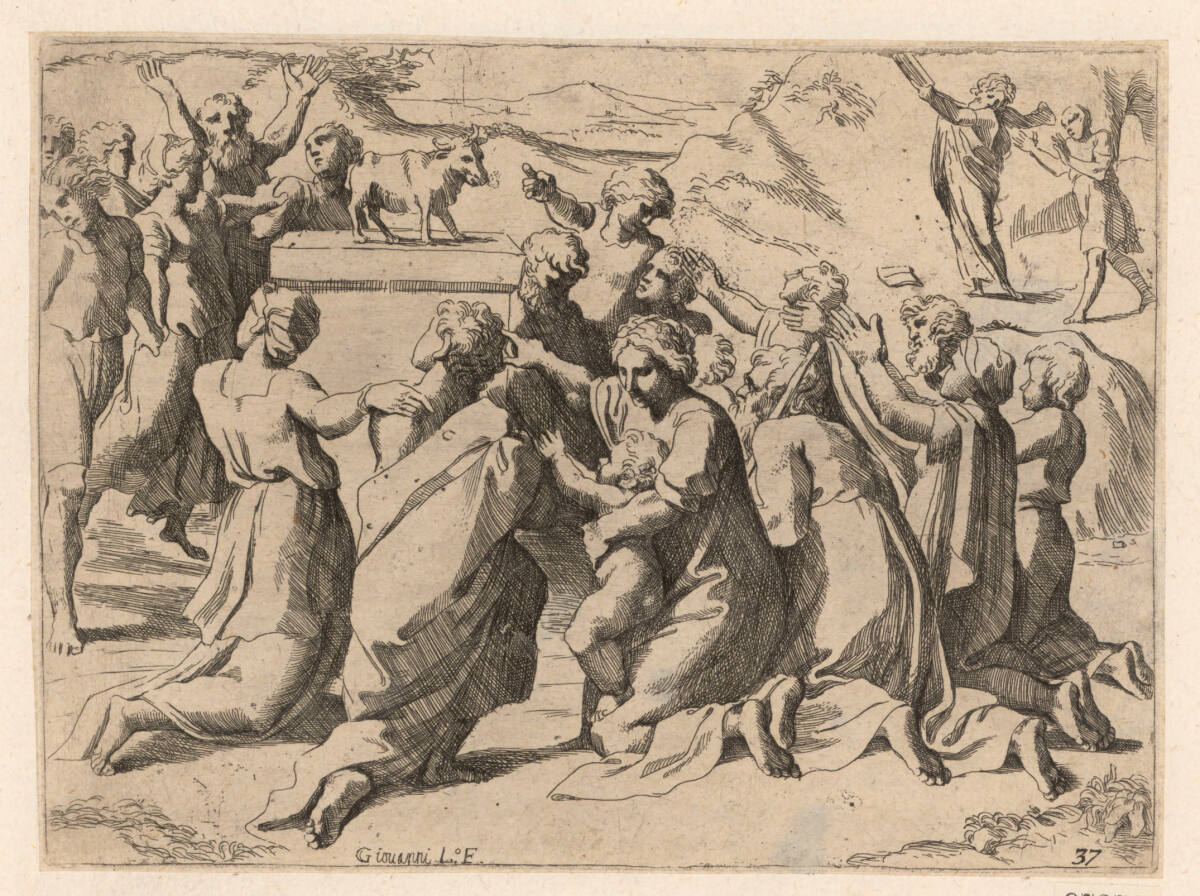 Tanz um das goldene Kalb, Raphael, 1607