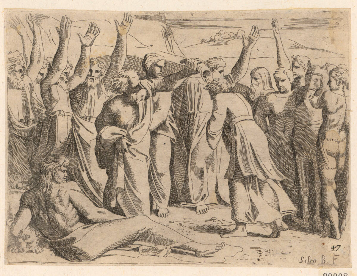 Die Salbung Salomos, Raphael, 1607