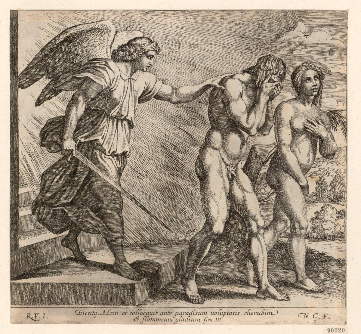 Vertreibung von Adam und Eva, Inv. Nr.: DG90020