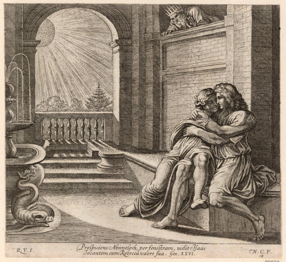 Isaak und Rebekka von Abimelech belauscht, Inv. Nr.: DG90030