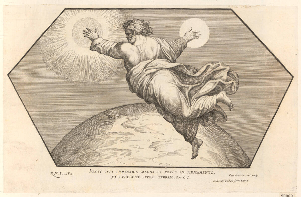 Erschaffung von Sonne und Mond, CesareFantetti, 1675