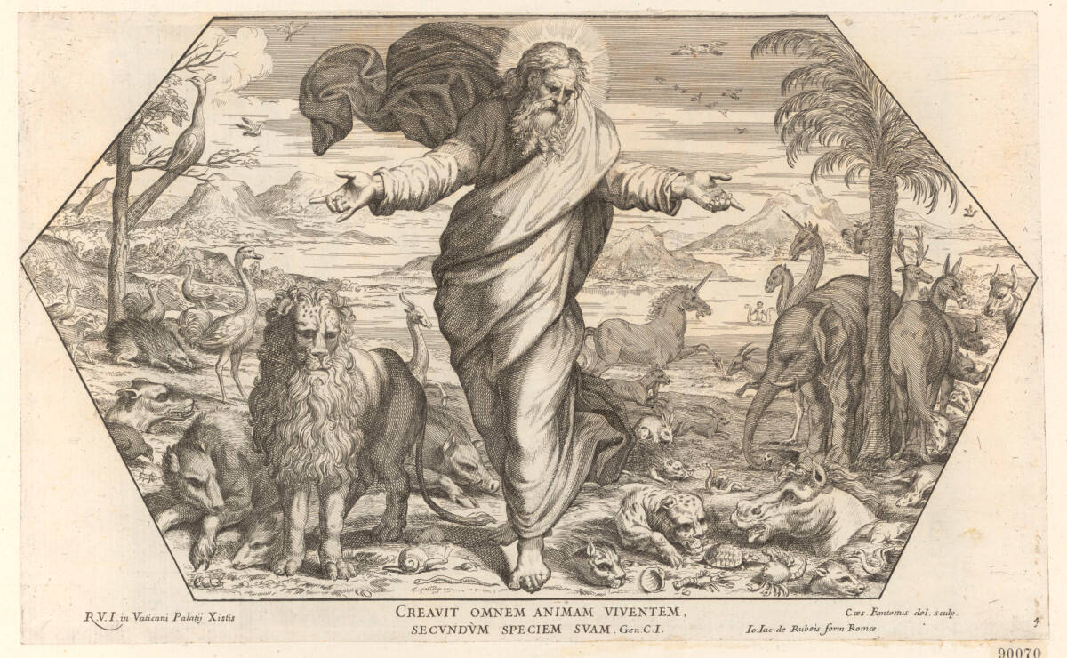 Schöpfung der Tiere, CesareFantetti, 1675