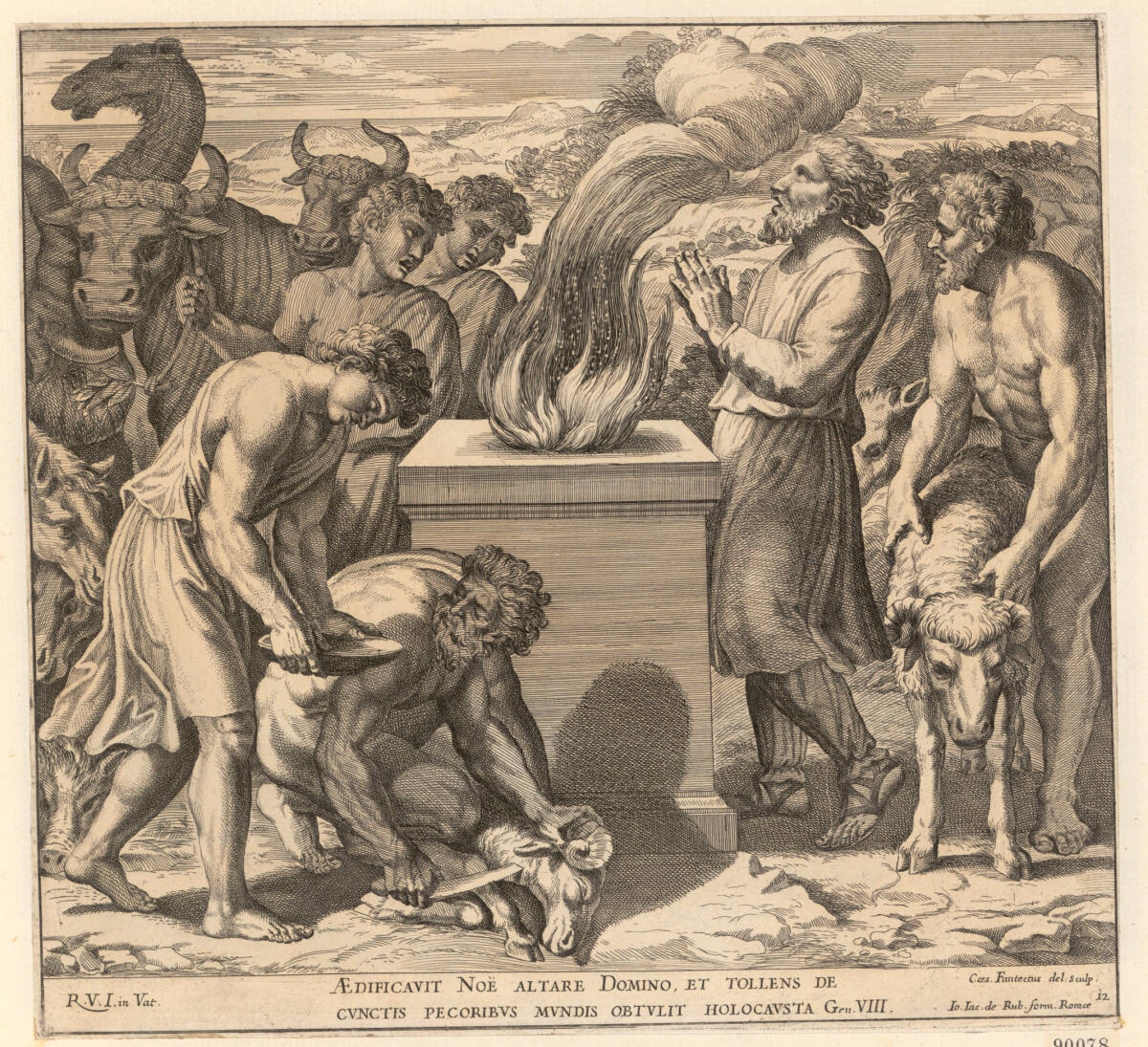 Noahs Opfer, CesareFantetti, 1675