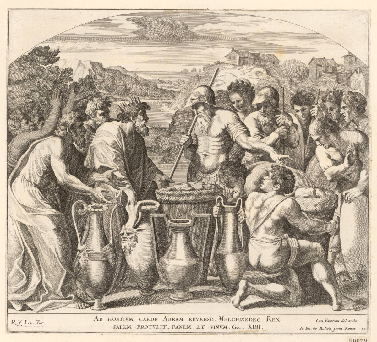 Abraham und Melchisedek, CesareFantetti, 1675