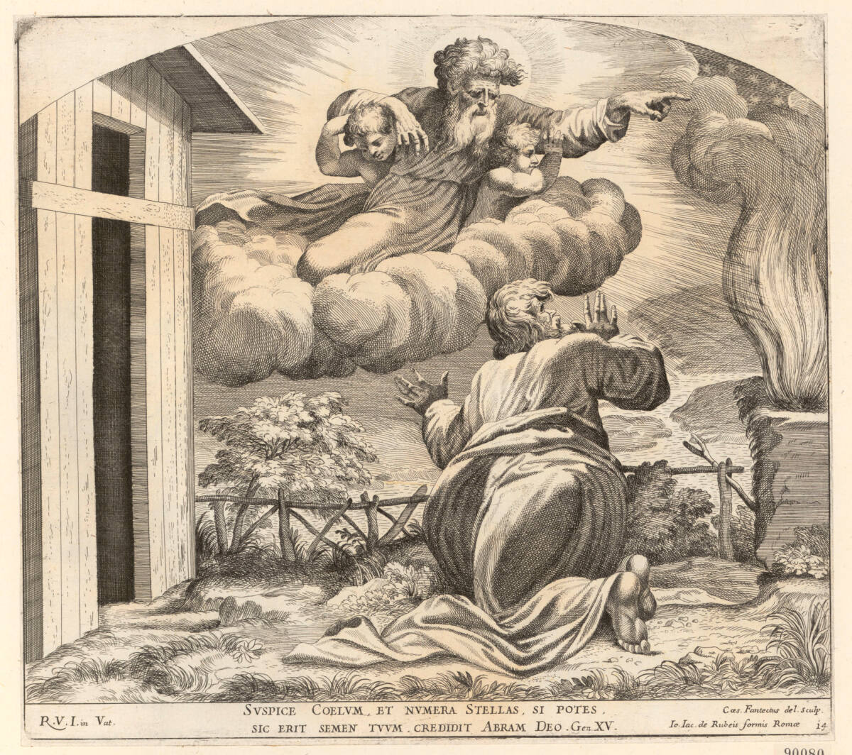 Gott erscheint Abraham, CesareFantetti, 1675