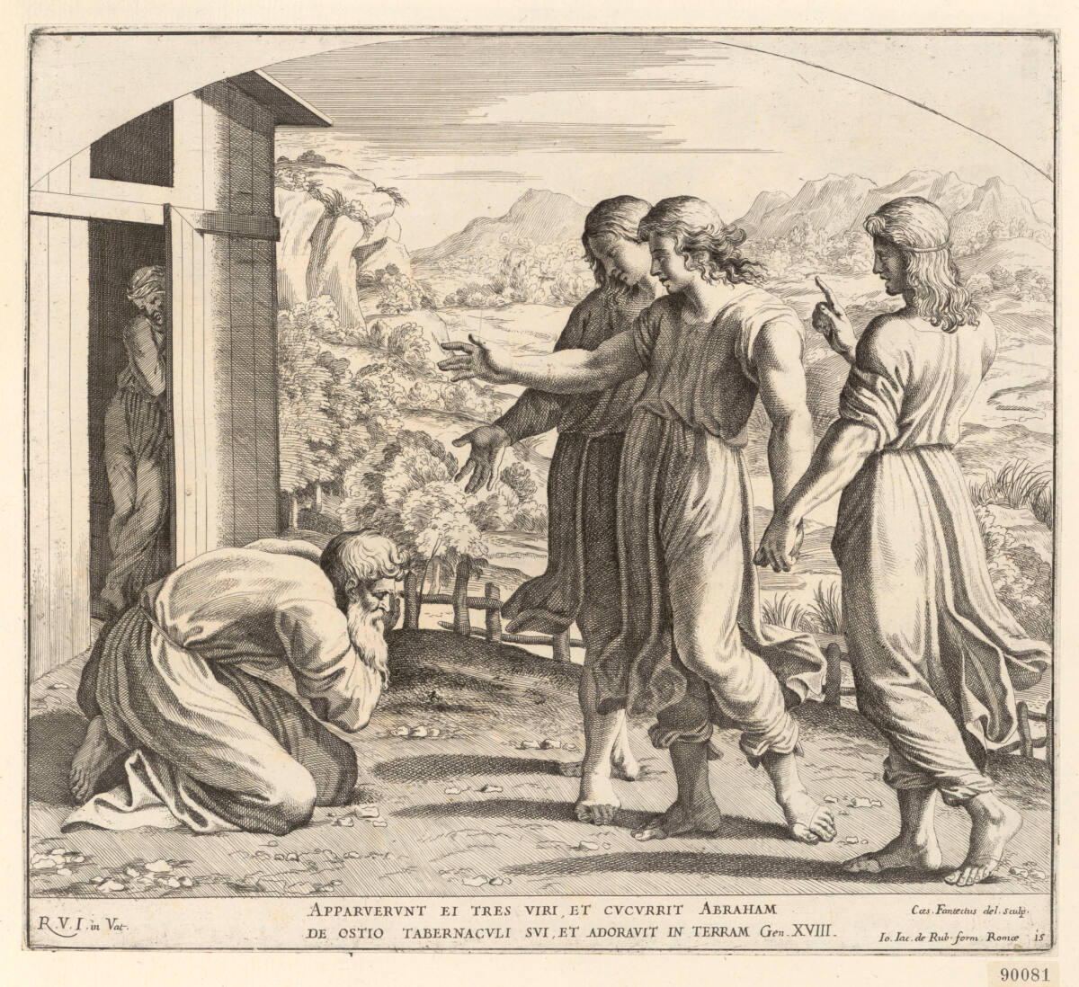 Abraham und die drei Engel, CesareFantetti, 1675