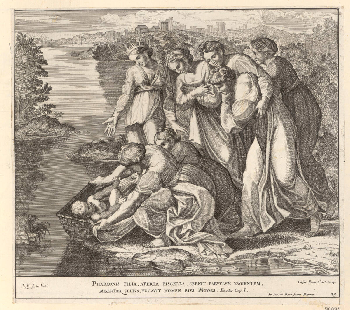 Findung Mosis, CesareFantetti, 1675