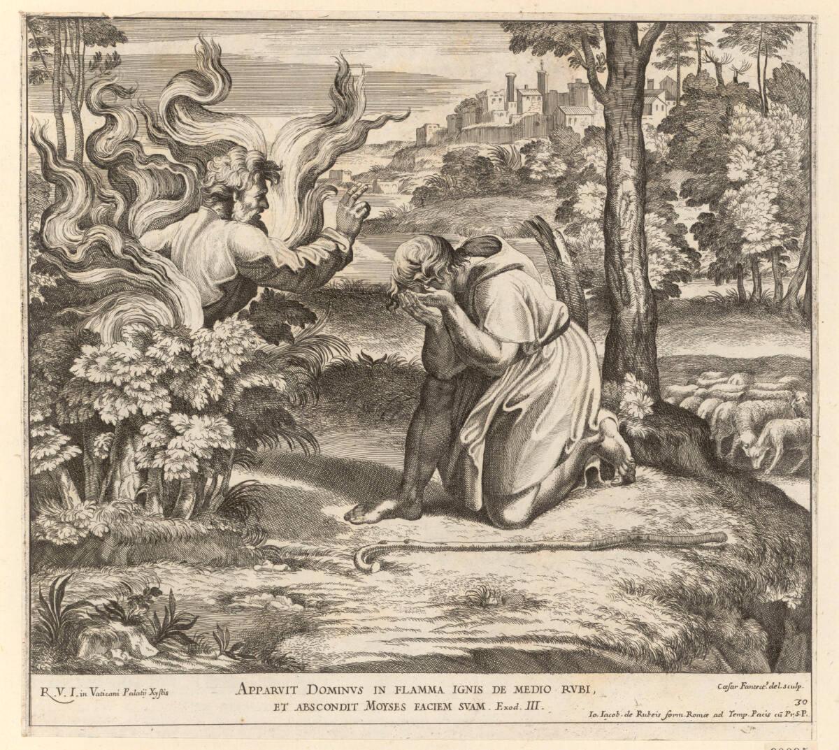 Moses vor dem brennenden Dornbusch, Inv. Nr.: DG90095