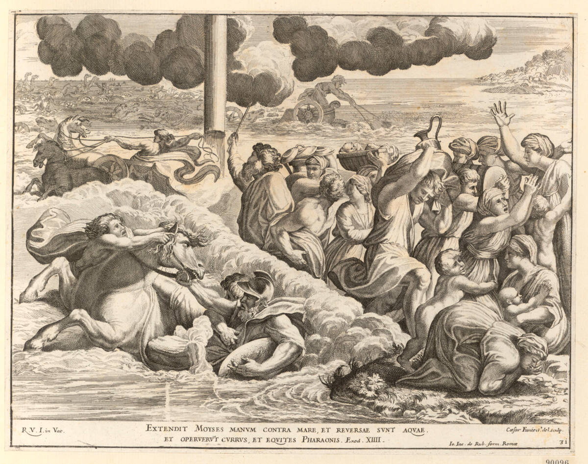 Durchzug durch das Rote Meer, CesareFantetti, 1675