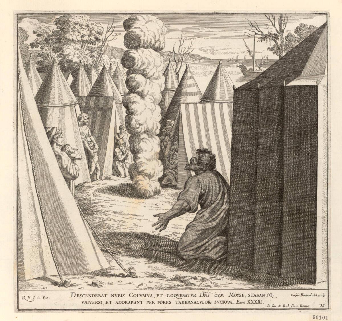 Gott erscheint Moses in Gestalt einer Wolkensäule, Inv. Nr.: DG90101