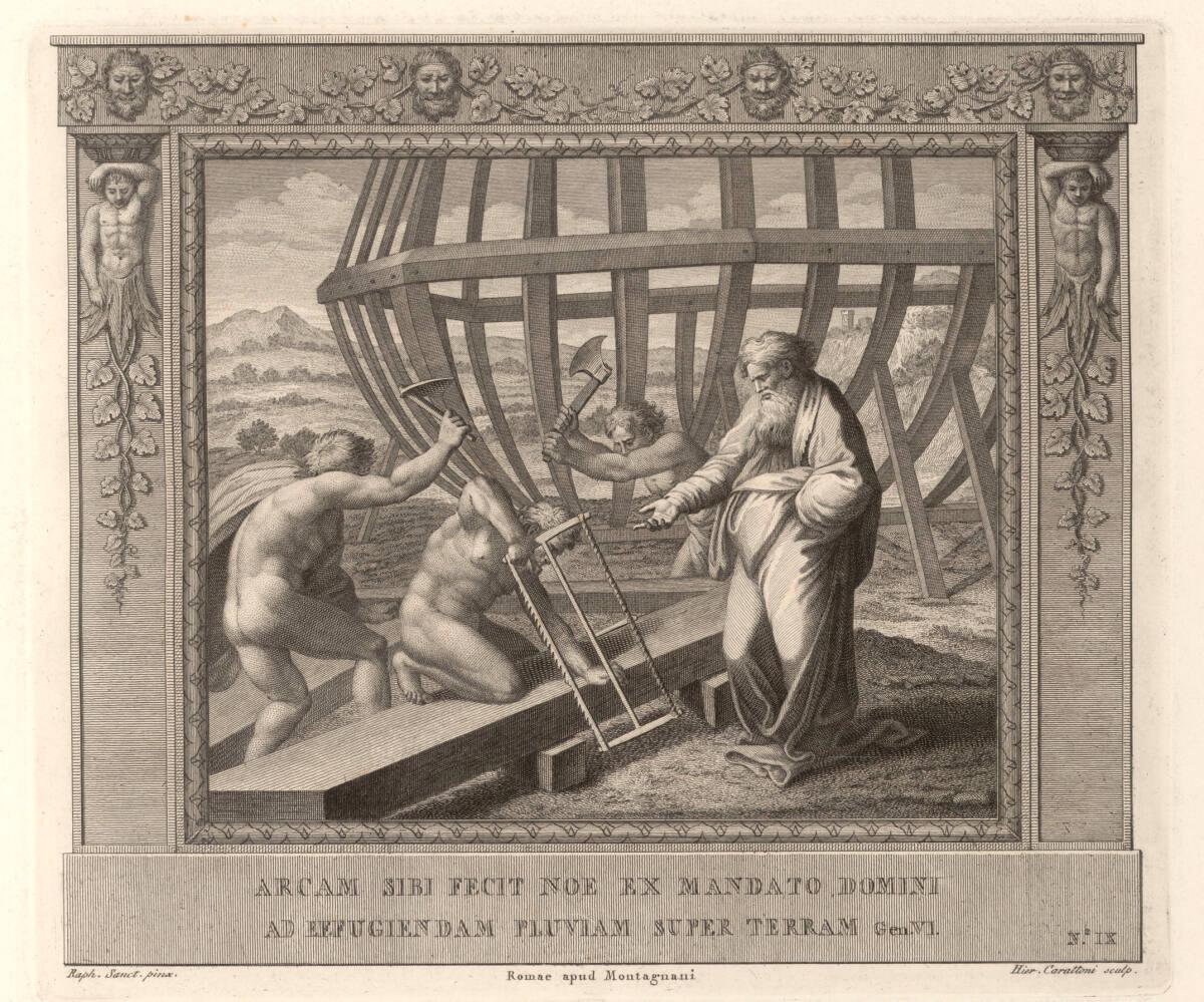 Noah baut die Arche, Inv. Nr.: DG90129
