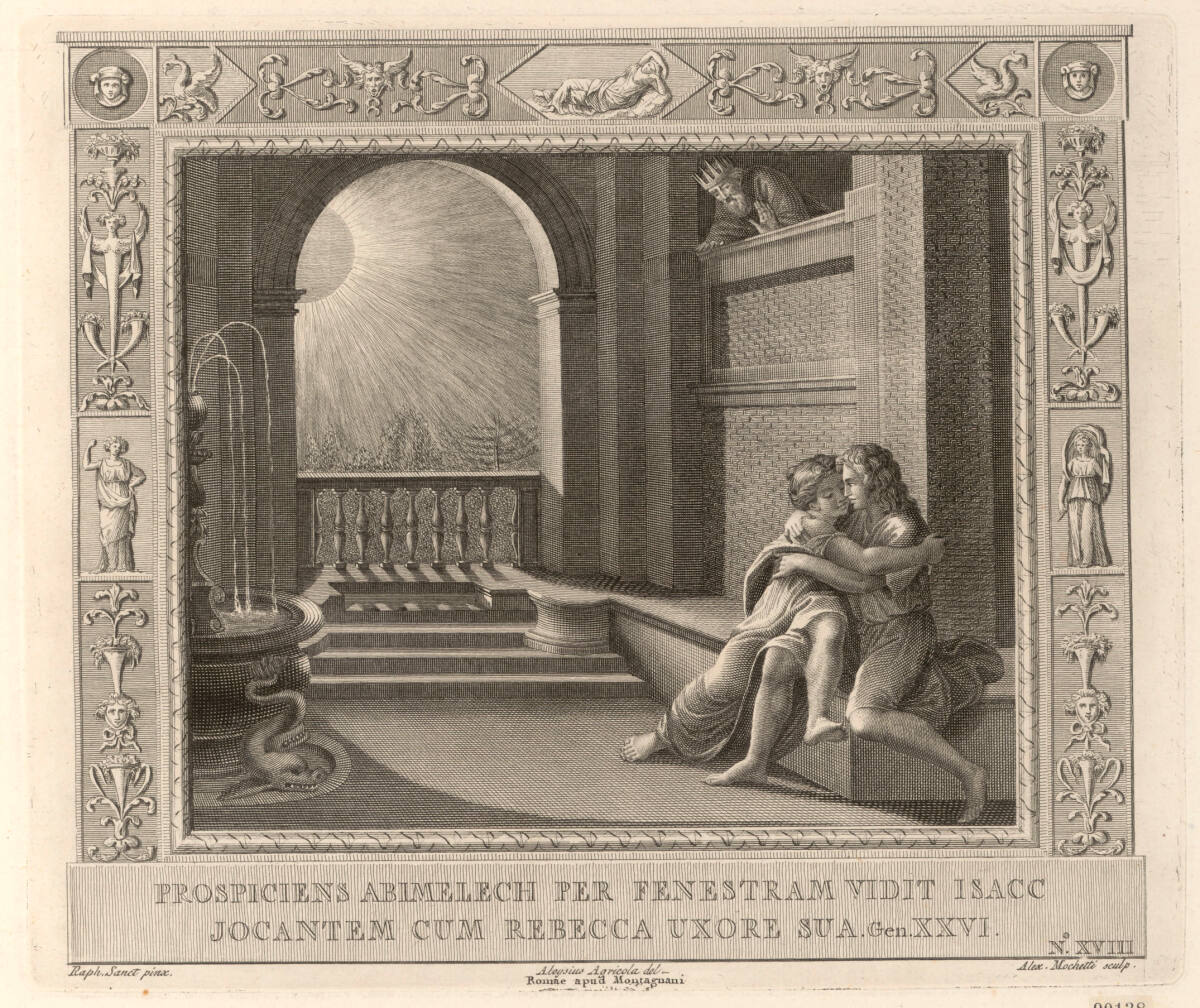 Isaak und Rebekka von Abimelech belauscht, AlessandroMochetti