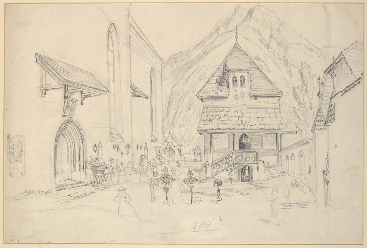 Friedhof mit Kapelle im Pusterthal, Carl Goebel