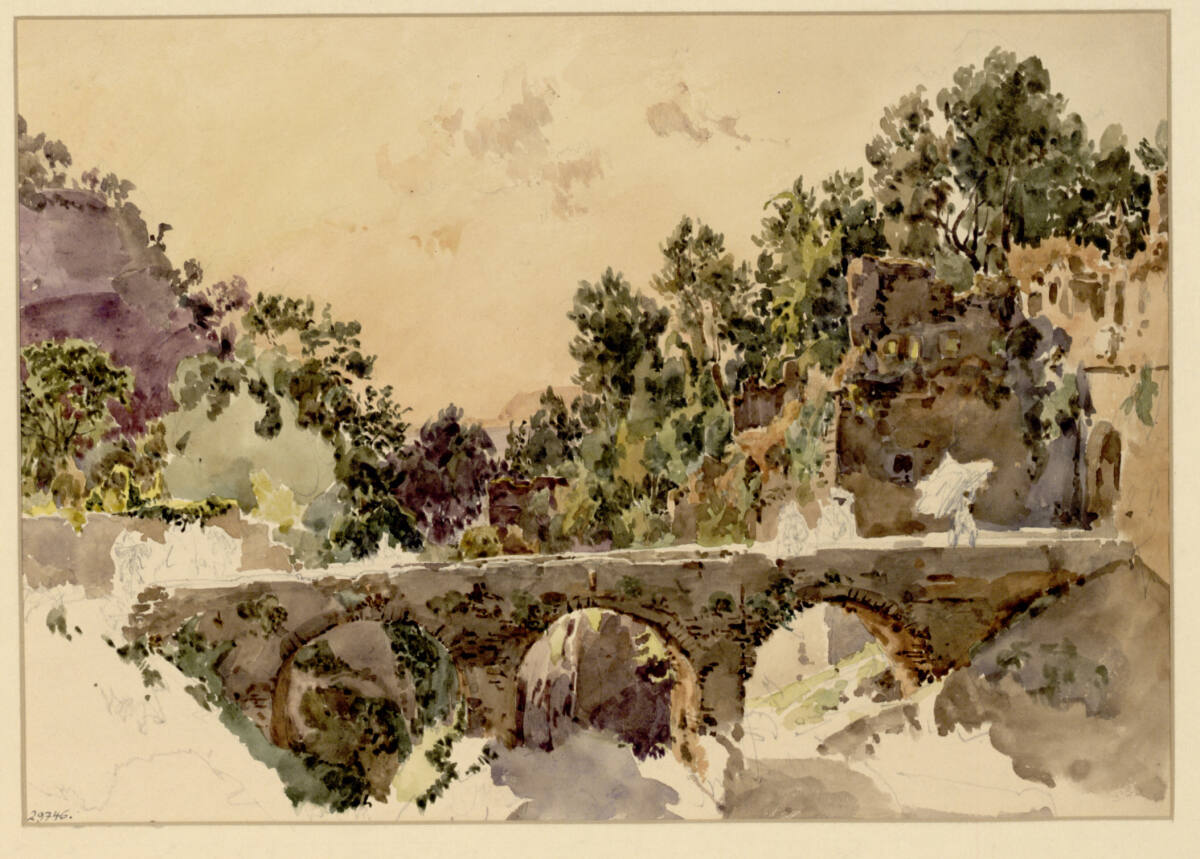 Landschaft mit Steinbrücke, Johann Nepomuk Rauch