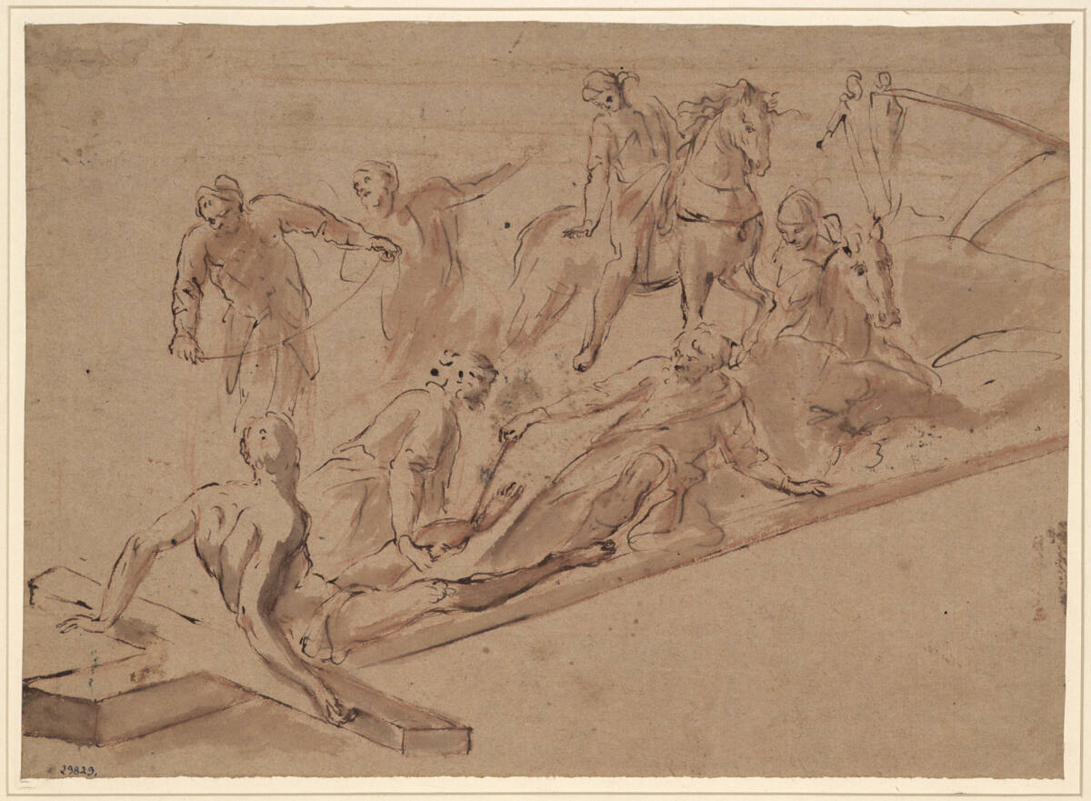 Entwurf zu einer Kreuzigung des heiligen Petrus, Jusepe de Ribera