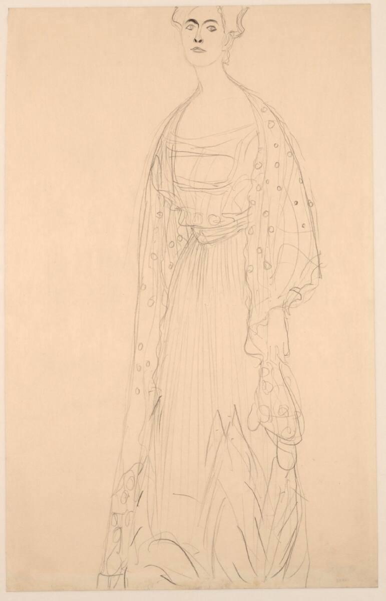 Studie für „Bildnis Margarethe Stonborough-Wittgenstein“, Gustav Klimt, 1904