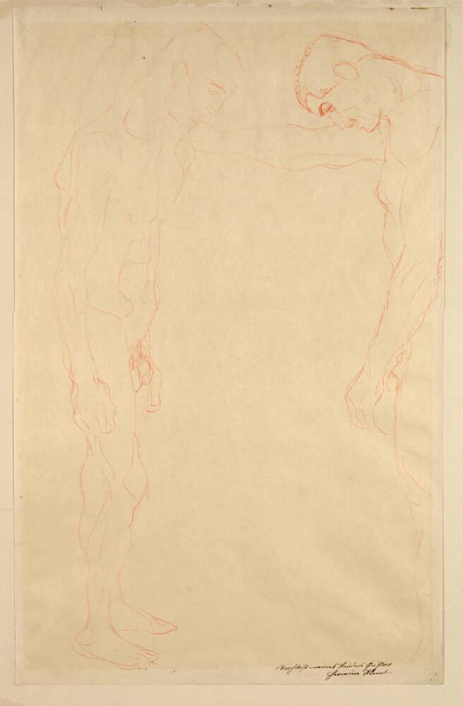 Stehende Männerakte, Gustav Klimt, 1904–1905