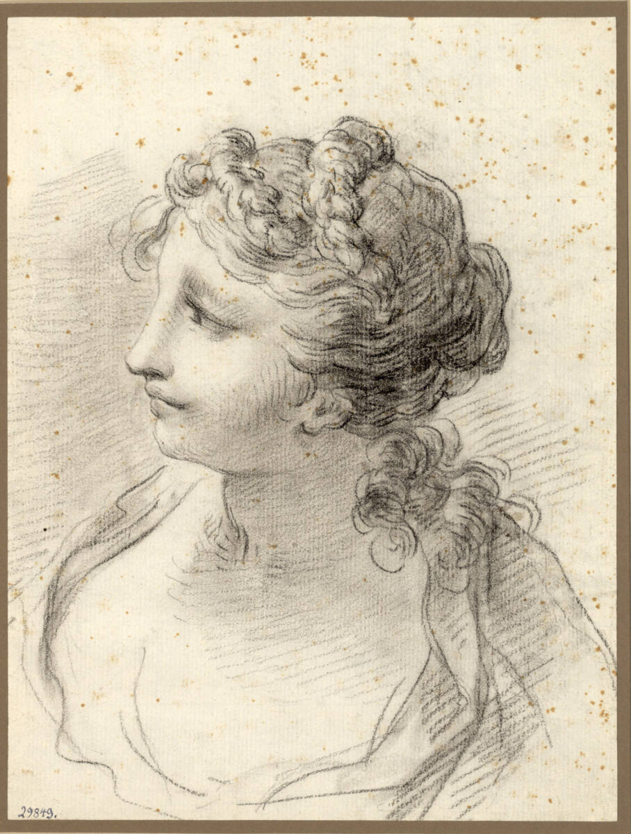 Brustbild eines Mädchens, Jean-Baptiste Huet