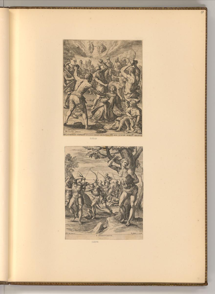 Marten de Vos Vol. II, Martyrium des hl. Stephanus; Martyrium des hl. Sebastian, Inv. Nr.: Holl…
