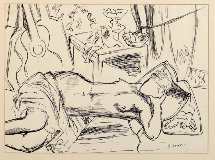 Gino Severini, Akt im Zimmer, Inv. Nr.: 29918