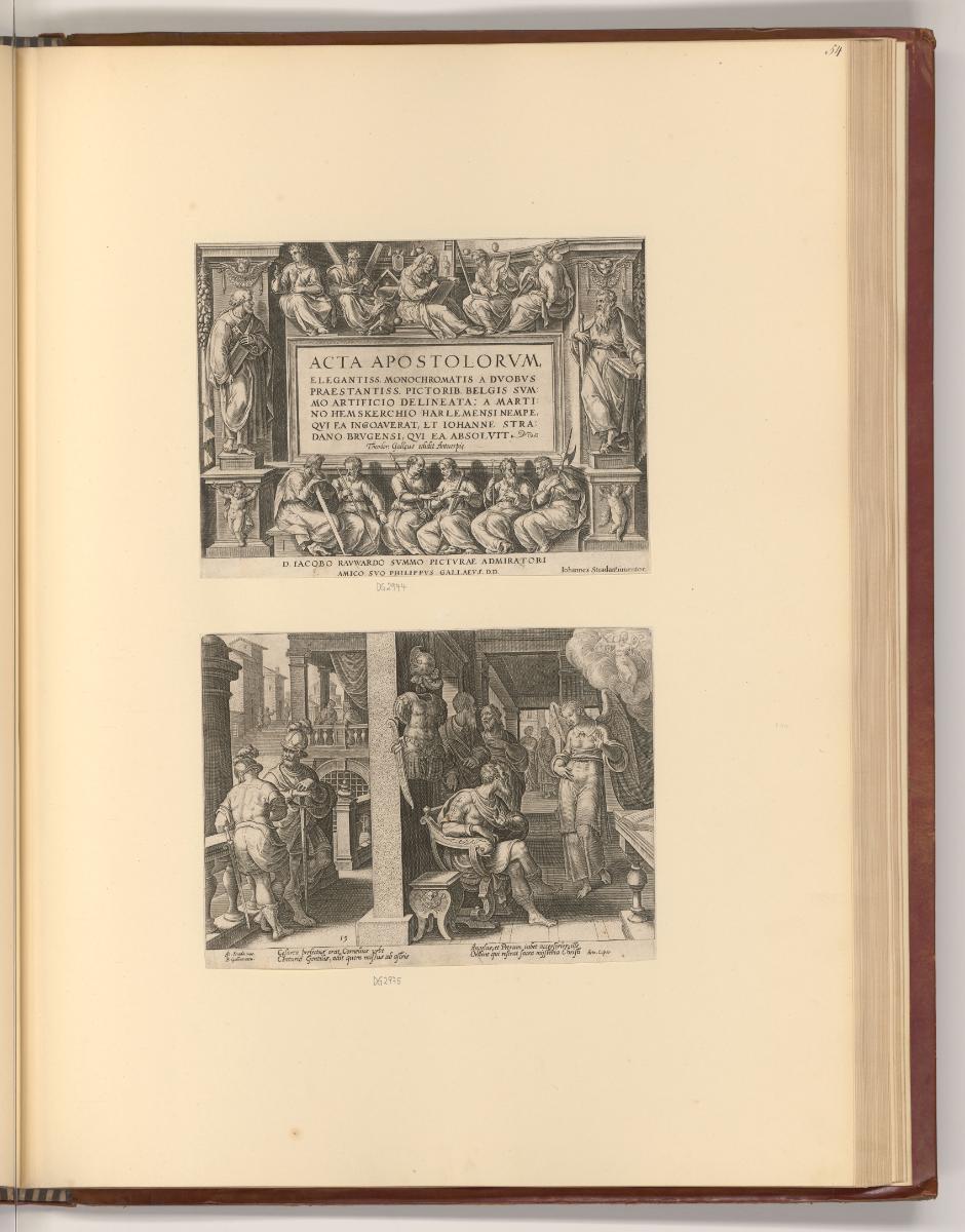 Jean Stradanus ou van der Straet Vol I., Titelblatt, Acta Apostolorum, Taten der Apostel, Inv. …
