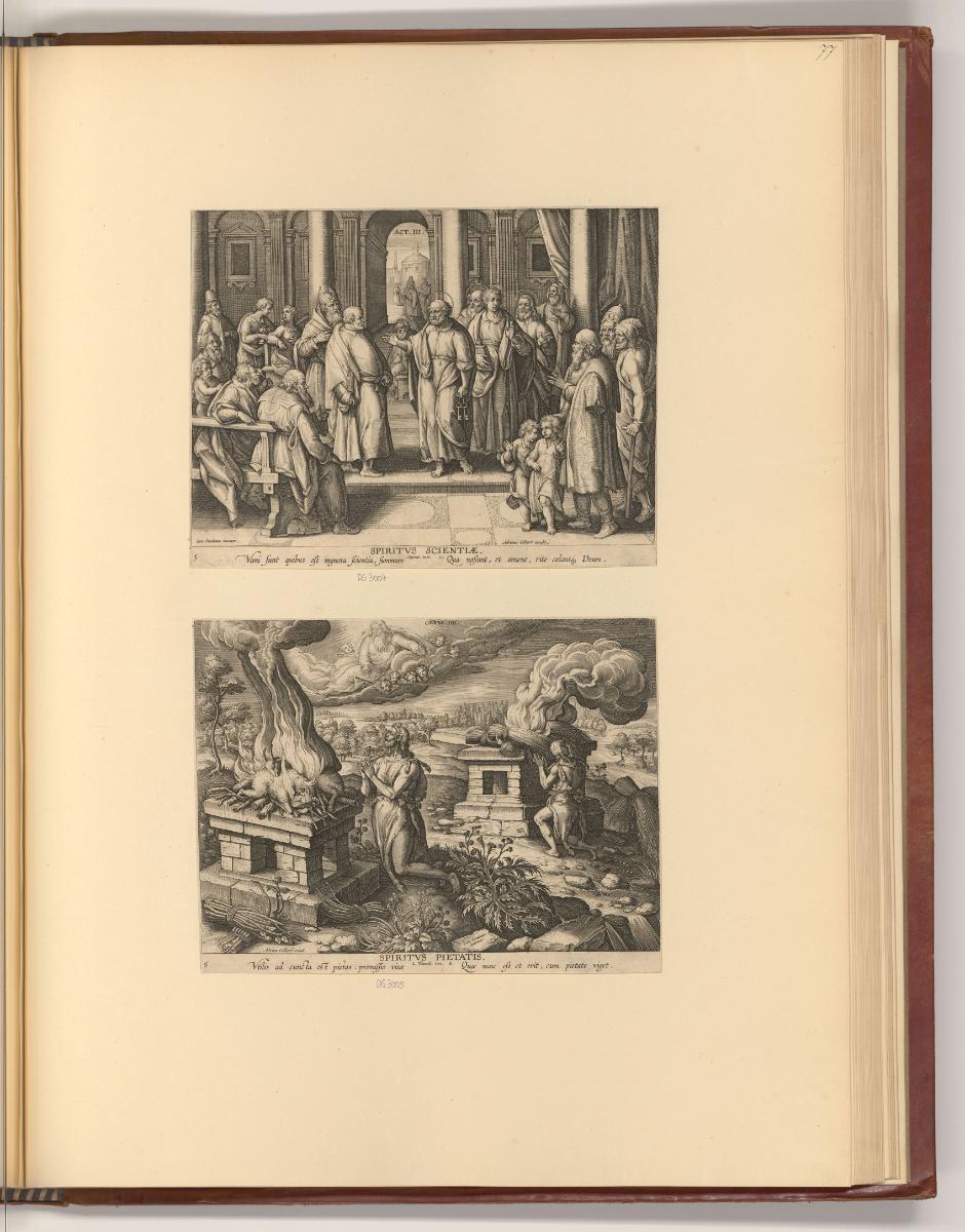 Jean Stradanus ou van der Straet Vol I., Die Sieben Gaben des Heiligen Geistes, Inv. Nr.: Holla…