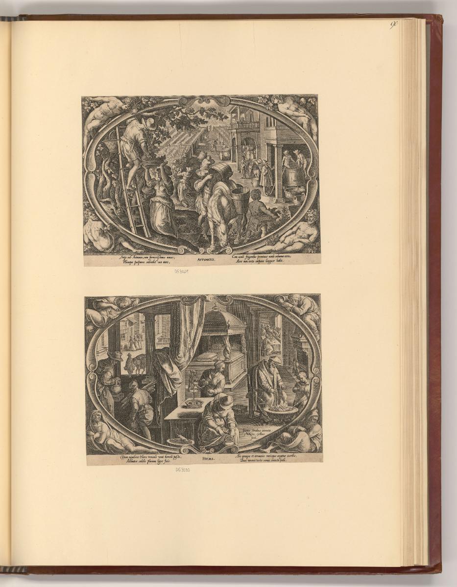 Jean Stradanus ou van der Straet Vol I., Autumnus; Hiems (Allegorie), Inv. Nr.: Holland nach Se…