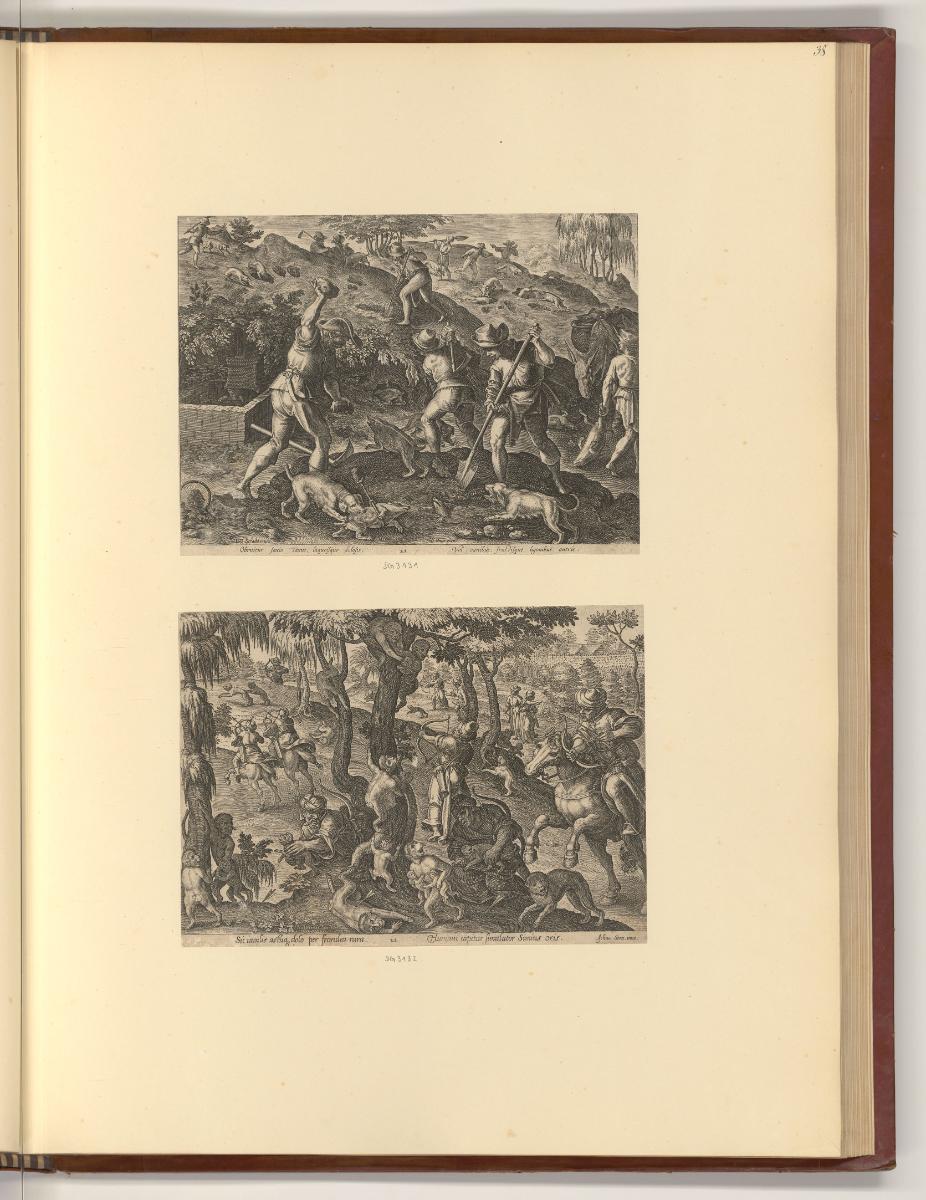 Jean Stradanus ou van der Straet Vol II., Jagden und Tierszenen, Inv. Nr.: Holland nach Sektion…
