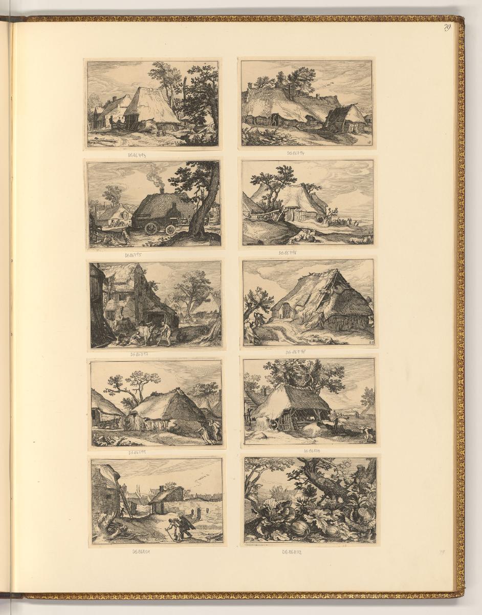 Abraham Bloemaert, Landschaften mit Bauernhäusern, Inv. Nr.: Holland nach Sektionen II/12, H/II…