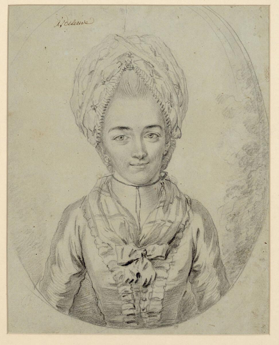 Albert Delerive, Damenbrustbild en face, Inv. Nr.: 30007
