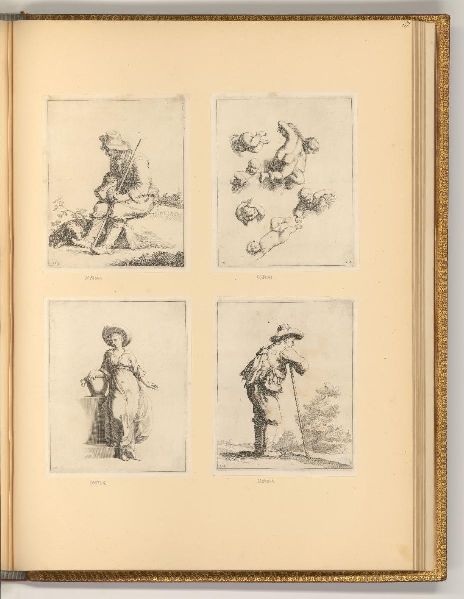 Abraham Bloemaert. Piéces gravées par Fréderic Bloemaert., Zeichenbuch, Kinder, Bauern, Frau mi…