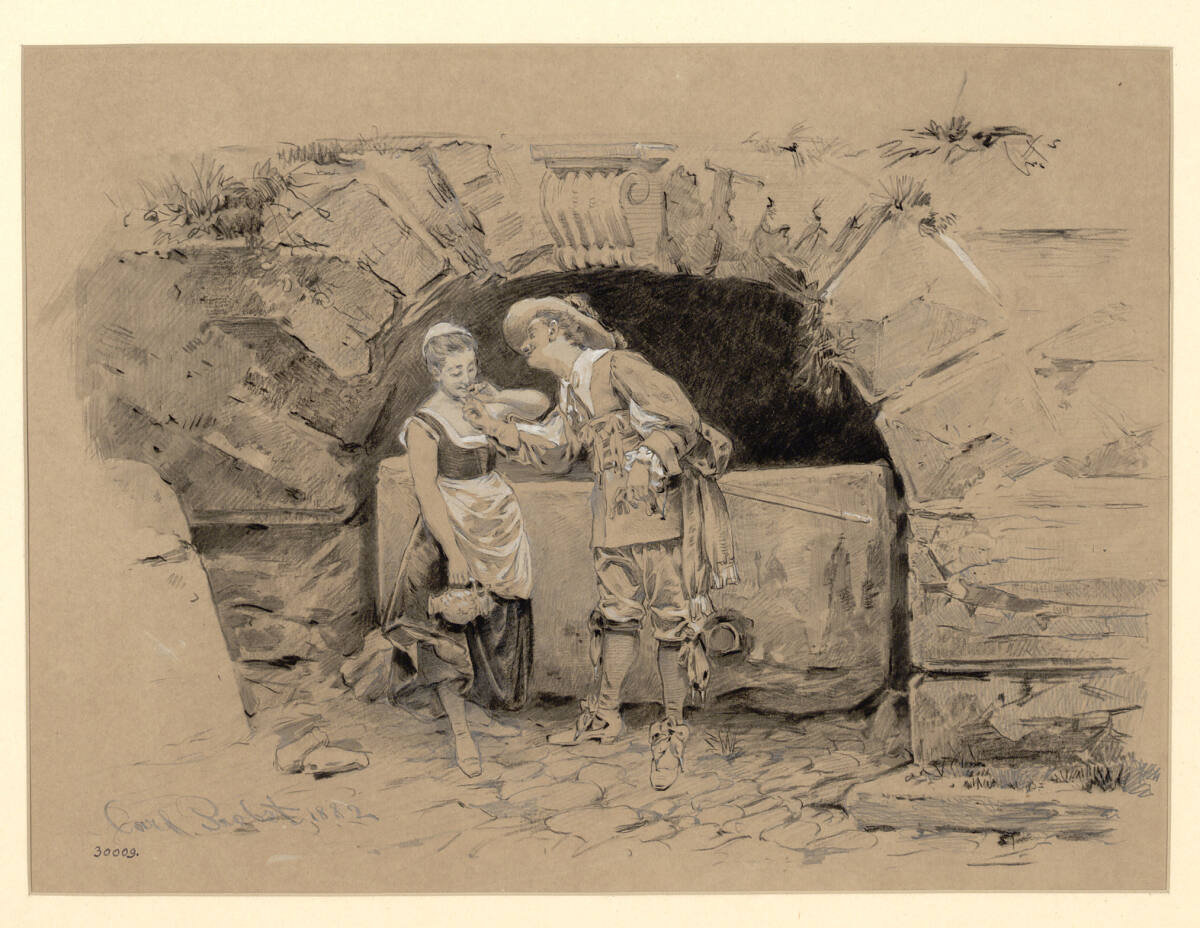 Schäkernder Kavalier, Karl Probst, 1882