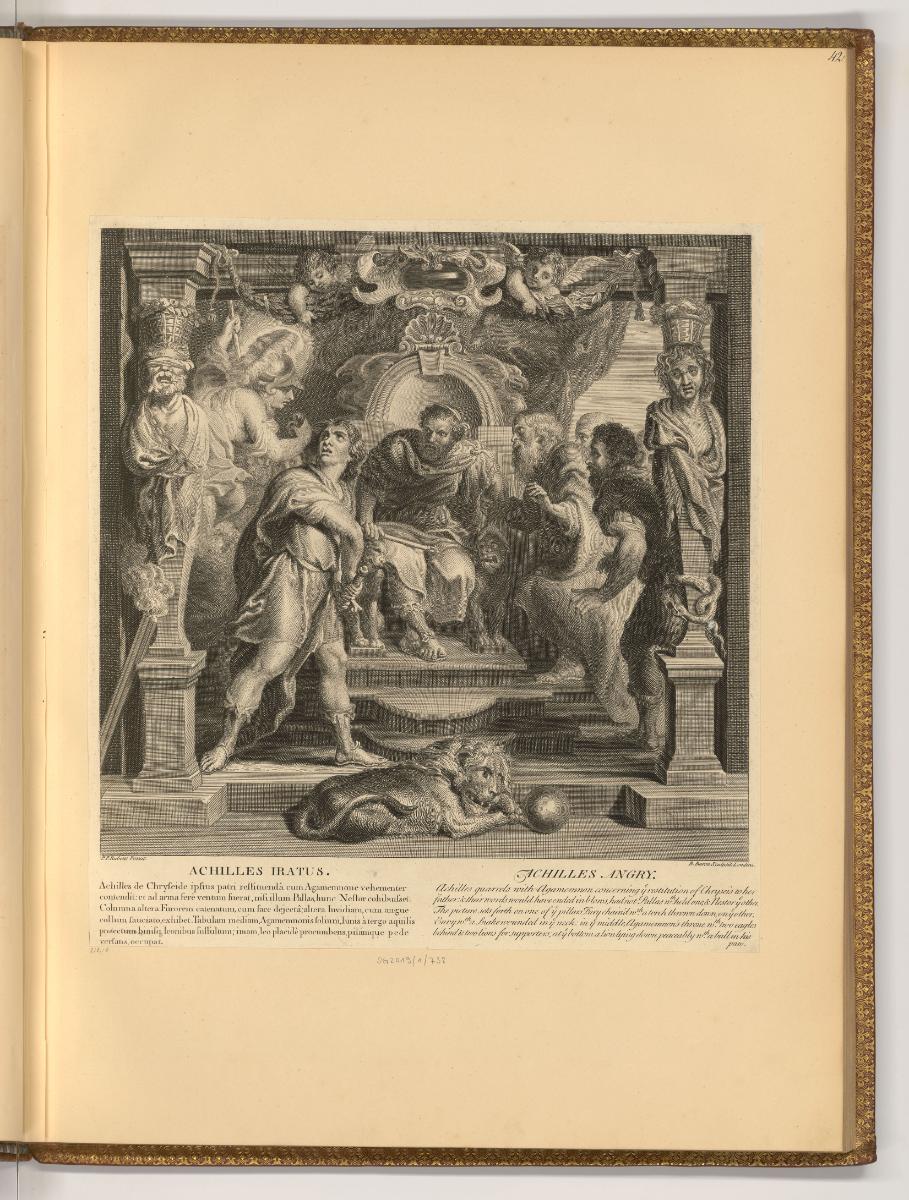Pierre Paul Rubens Vol. VIII. Différentes Suites, Der Zorn des Achilles, Inv. Nr.: Holland nach…