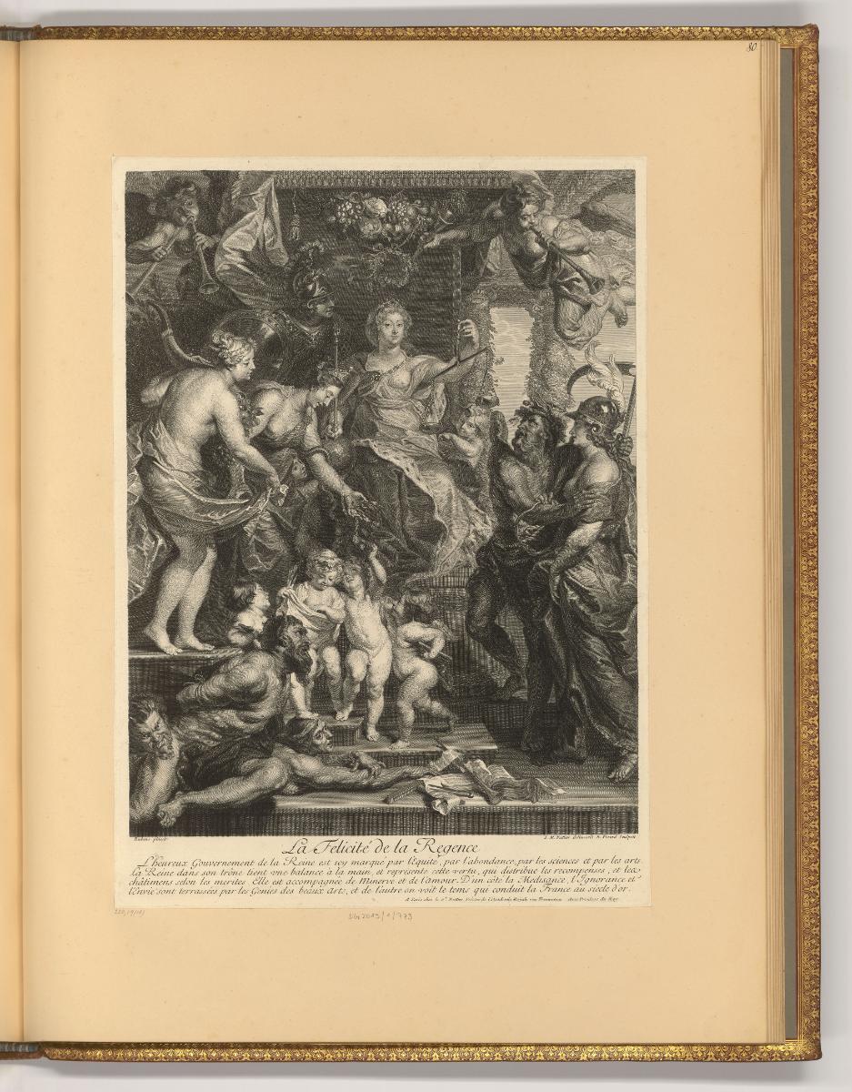 Pierre Paul Rubens Vol. VIII. Différentes Suites, La Felicité de la Regence, Inv. Nr.: Holland …