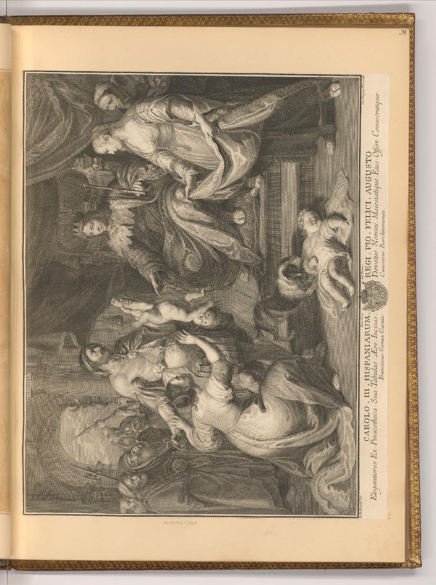 Pierre Paul Rubens Vol. IX. Par différens graveurs du XVIII. Siècle., Urteil des Salomon, Inv. …