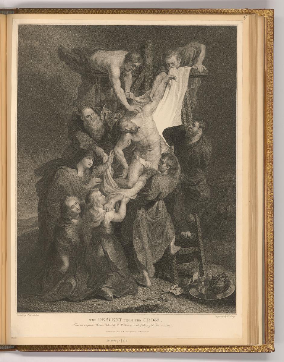 Pierre Paul Rubens Vol. IX. Par différens graveurs du XVIII. Siècle., Kreuzabnahme Christi, Inv…