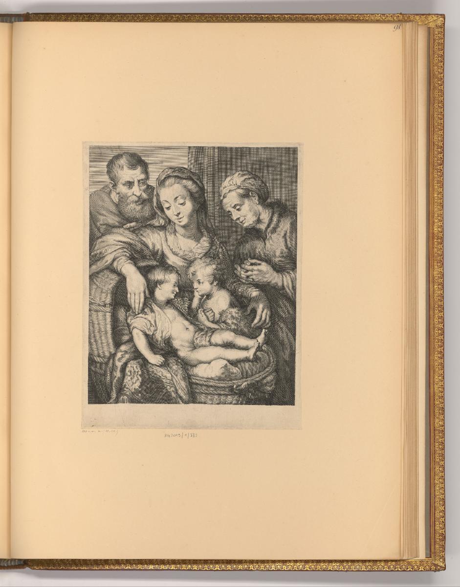 Pierre Paul Rubens Vol. IX. Par différens graveurs du XVIII. Siècle., Heilige Familie mit hl. E…