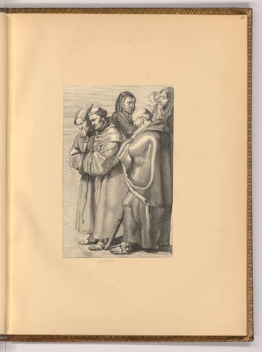 Pierre Paul Rubens Vol. X. par différents graveurs du XVIII. Siècle, Gruppe von vier Mönche, In…