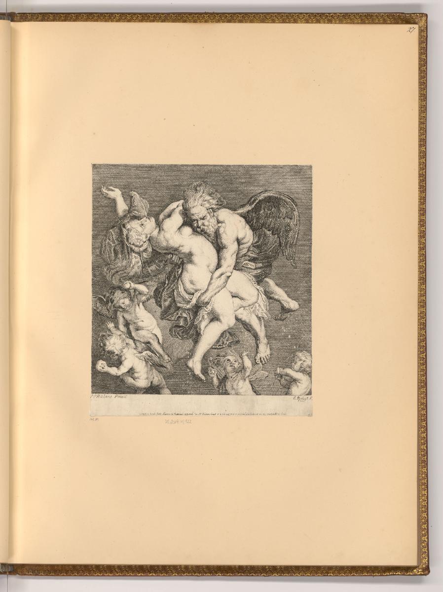 Pierre Paul Rubens Vol. X. par différents graveurs du XVIII. Siècle, Boreas entführt Oreithya, …