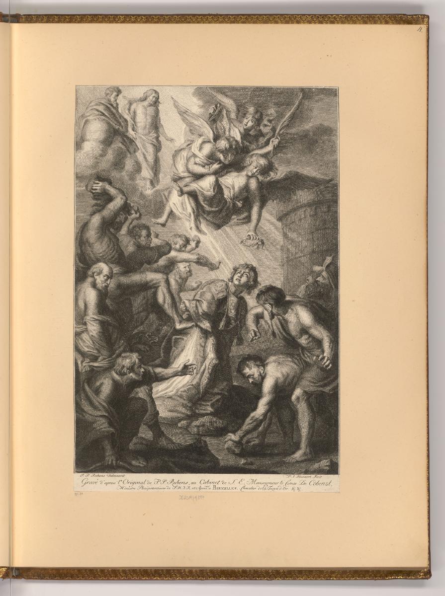Pierre Paul Rubens Vol. X. par différents graveurs du XVIII. Siècle, Steinigung des hl. Stephan…