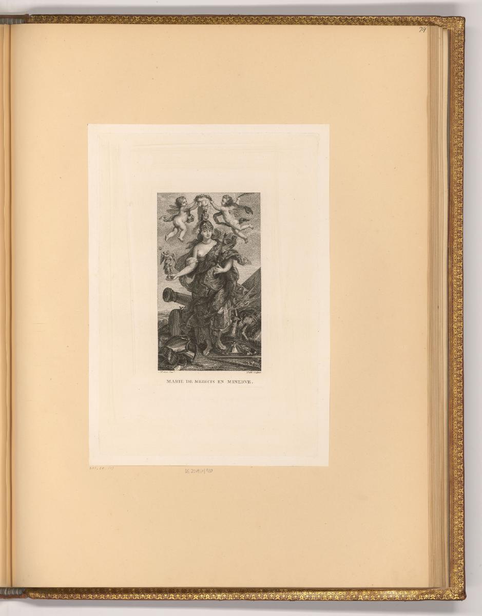 Pierre Paul Rubens Vol. X. par différents graveurs du XVIII. Siècle, Maria de Médici als Minerv…