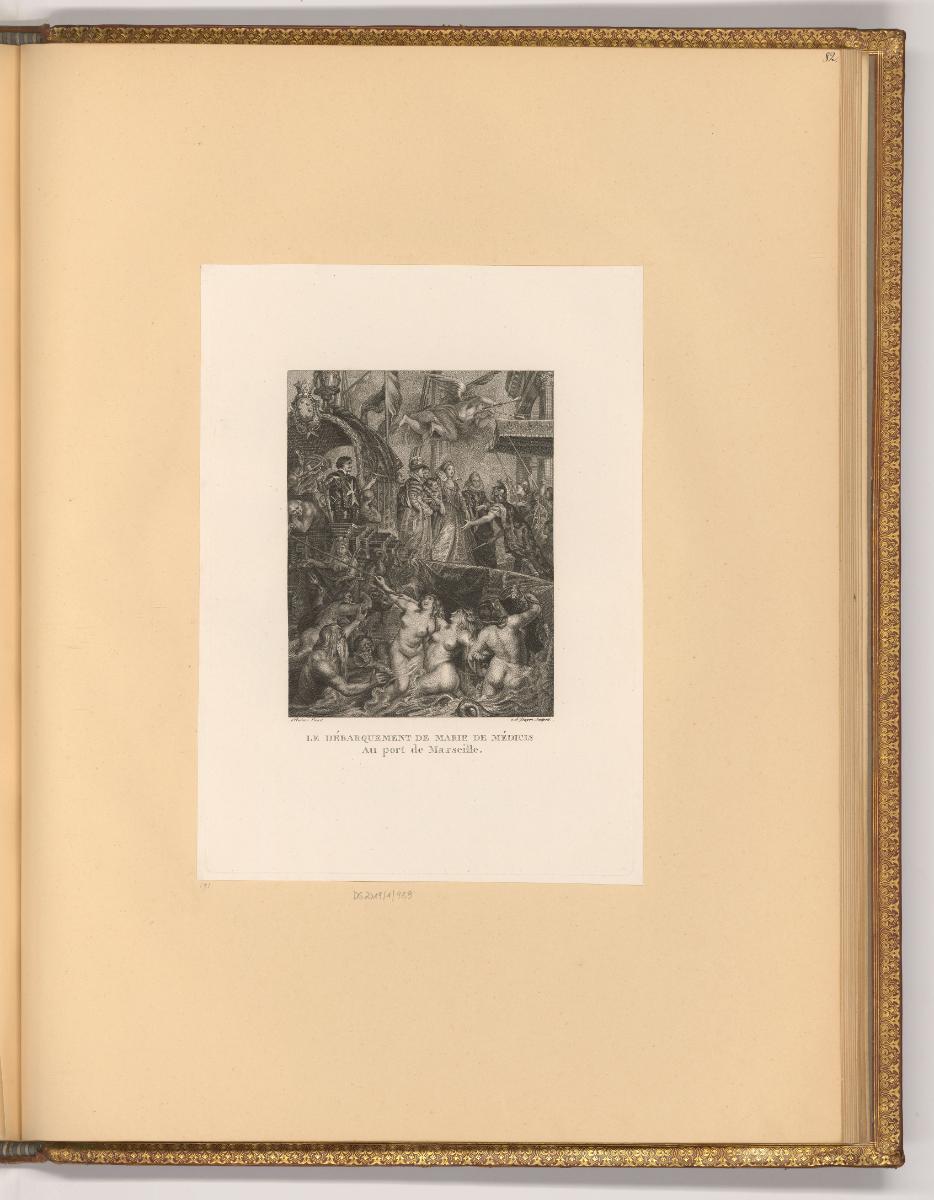 Pierre Paul Rubens Vol. X. par différents graveurs du XVIII. Siècle, Le debarquement de Marie d…