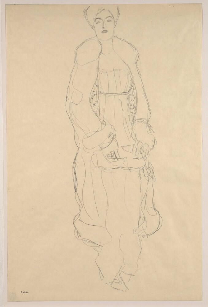 Studie für „Bildnis Paula Zuckerkandl”, Gustav Klimt, 1911