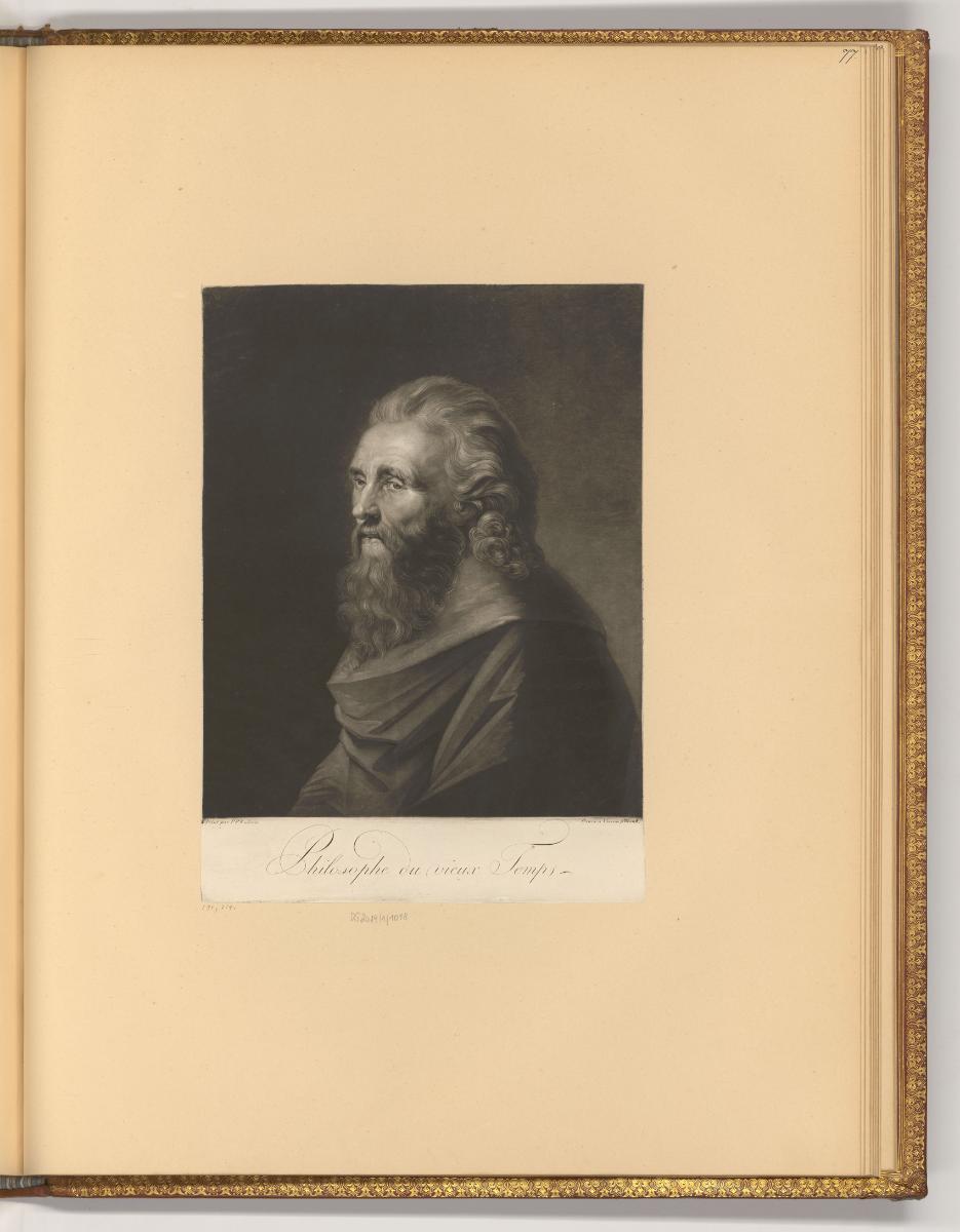 Pierre Paul Rubens Vol. XI. par différents graveurs du XVIII. Siècle, Philosophe du vieux temps…