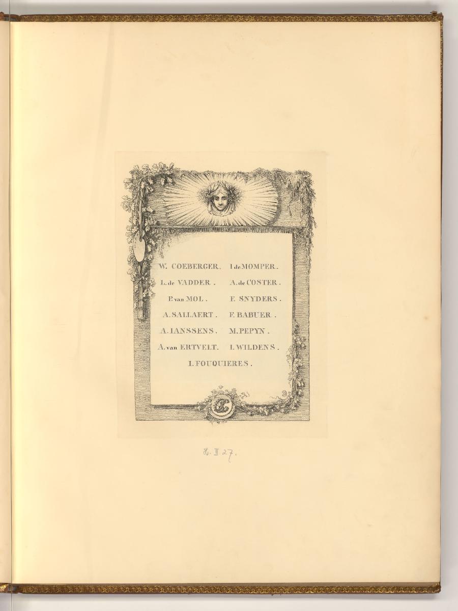 W. Coeberger; I. de Momper; L. de Vadder; A. de Coster; P. van Mol; F. Snyders; A. Sallaert; F.…