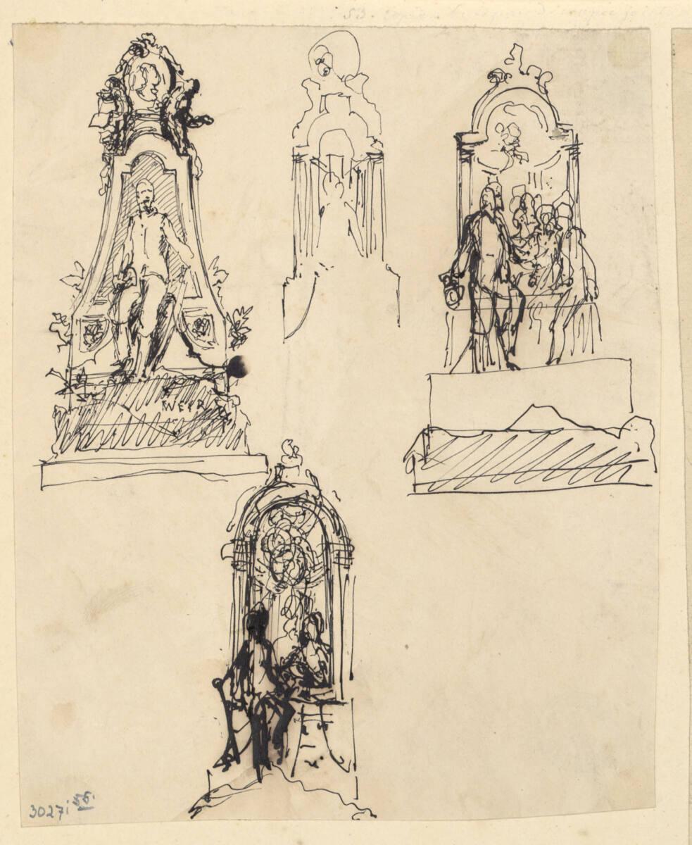 Rudolf Weyr, Vier Denkmalentwürfe, Inv. Nr.: 30271/55