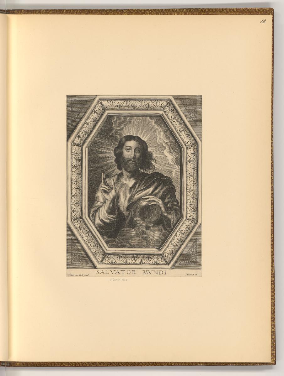 Antoine van Dyck Vol. II. Pièces par différens graveurs du XVIIe. Siecle, Salvator mundi, Inv. …
